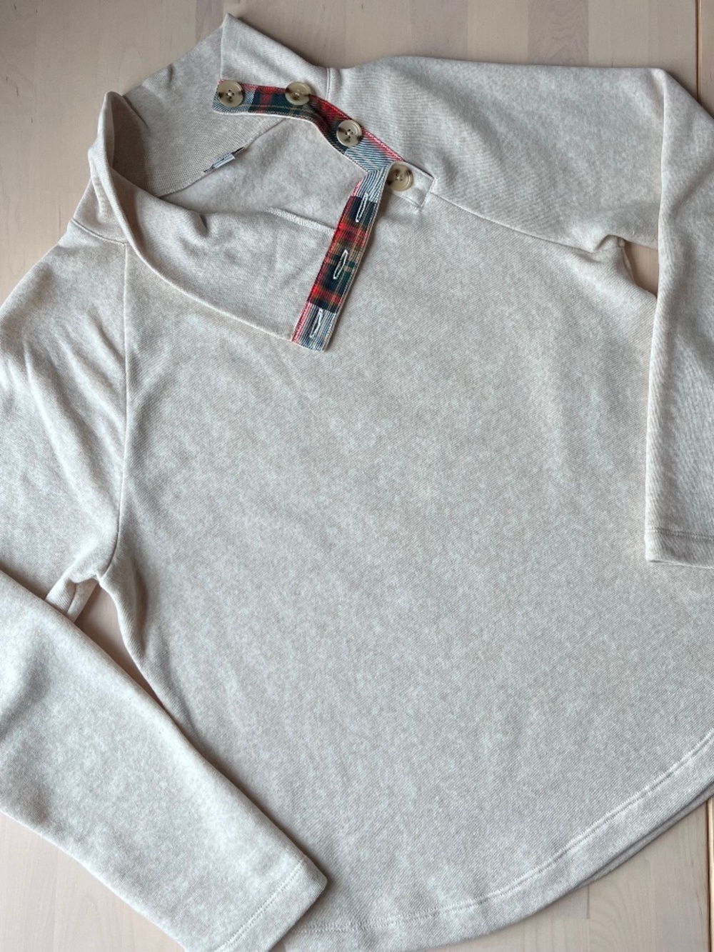 J. Crew button collar sweatshirt